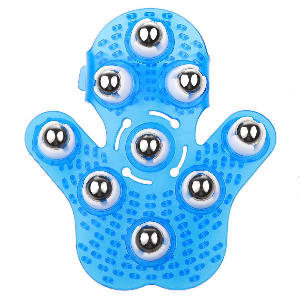Palm 9 Balls Body Massager Massage Glove Hand Held Stress Tension Relief  Anti Cellulite Massager for Neck Back Shoulder Buttock