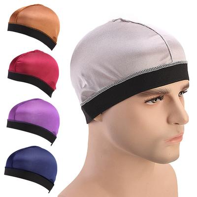 1Pc Night Sleep Headcover Street Style Hair Accessories Elastic Chemo Cap Imitation Silk Wig Caps Breathable Wave Cap Hair Loss