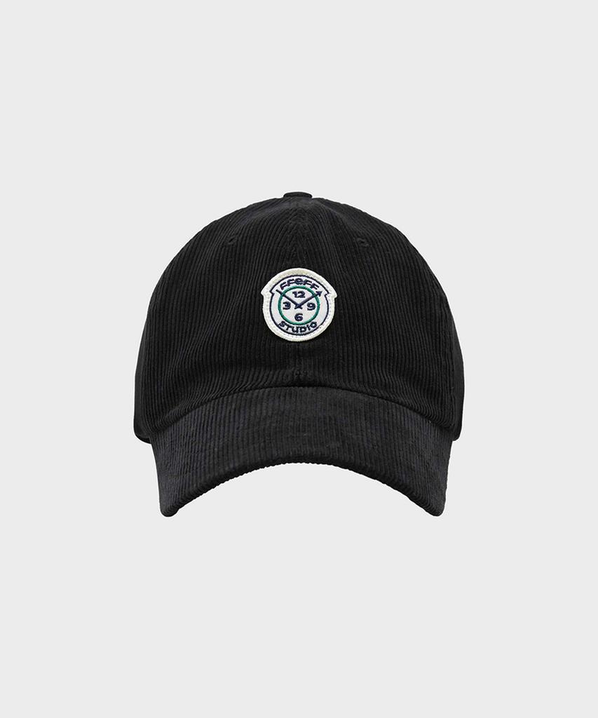 FFEFF STUDIO Signature Wappen Corduroy Ball Cap (Black)