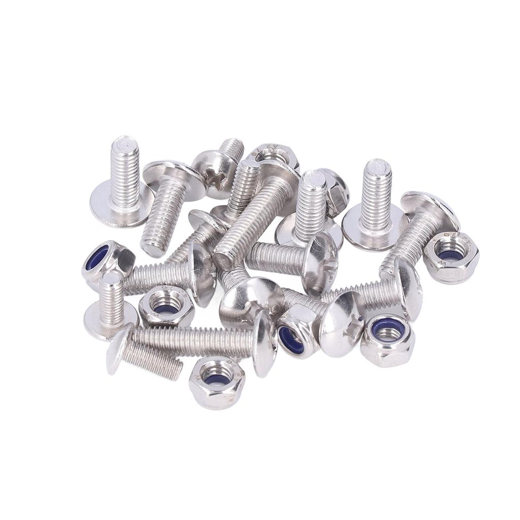 25PCS Motorcycle Mudguard Bolt Screw Nut Kit Stainless Steel 90149?06306 Replacement for Banshee