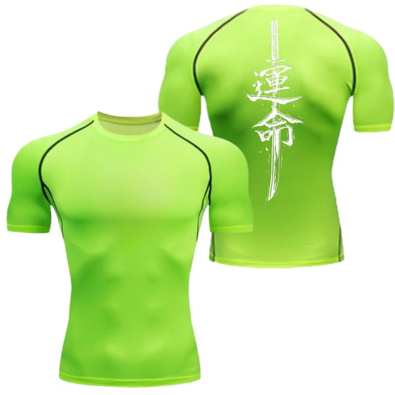 Men's Compressed Shirt Sports Quick Drying Fitness T-shirt Tight Sweat-Absorbent Jogging Cycling Outdoor 8 Colors Short Sleeve