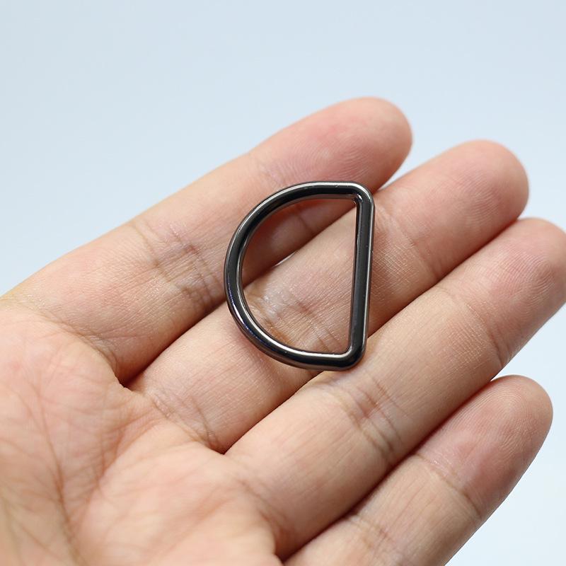 Electroplated Alloy D-Ring Strap Connector and Half-round Shoulder Bag Buckle