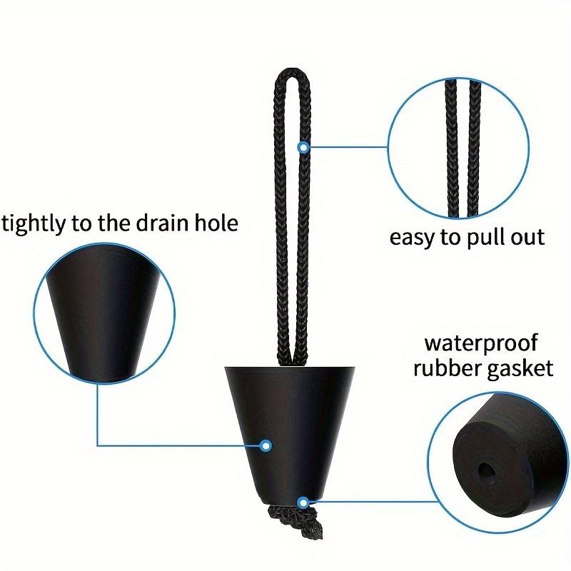 2pcs Kayak Drain Plug with Drawstring, Universal Rubber Drain Hole Plug, Suitable for Kayaking