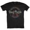 Tiefviolettes T-Shirt Smoke Circle Band Offiziell Neu Schwarz