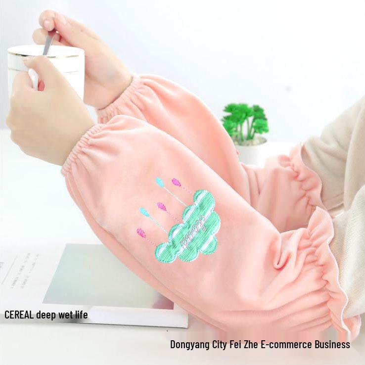 Men's and Women's Cute Korean Style Mid-Length Fleece Sleevelets and Foot Covers for Autumn and Winter