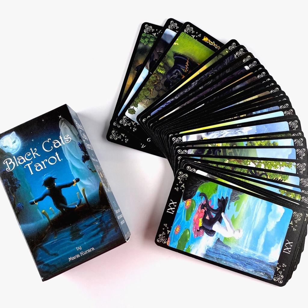 Black Cats Tarot Deck Leisure Party Brettspill Fortune-telling Prophecy Oracle Cards