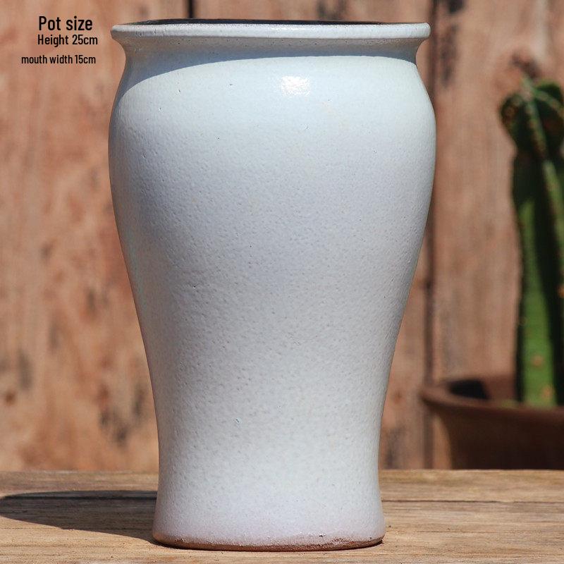 Large Handmade Coarse Pottery Ceramic Flower Pot for Outdoor Courtyard and Home, Ideal for Bougainvillea and Large Succulents