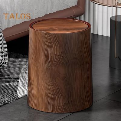 Pattumiera per il bagno con effetto legno e coperchio basculante, grande capacità, design girevole, pattumiera staccabile