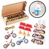 Profession Finger Boarding DIY Ramp Park Finger Scooter Finger Skateboard with Metal Bridge Skate Trucks Kid Pocket Toys Gift