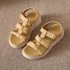 Thick-soled retro new Roman sandals women's shoes heightened woven hollow one-word buckle belt comfortable sandals