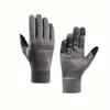 Men's Winter Cycling Gloves - Touchscreen Compatible, Waterproof Knit Fabric with Non-Slip Grip, Hand Washable