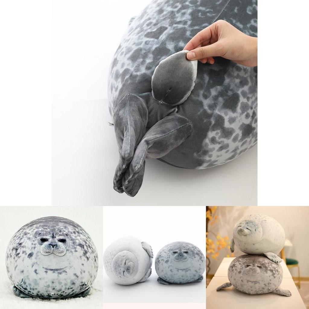 Peluche Grande de Foca Gordita Blob Animal Almohada Mascota Suave y Lindo Muñeco Relleno Marino Regalo