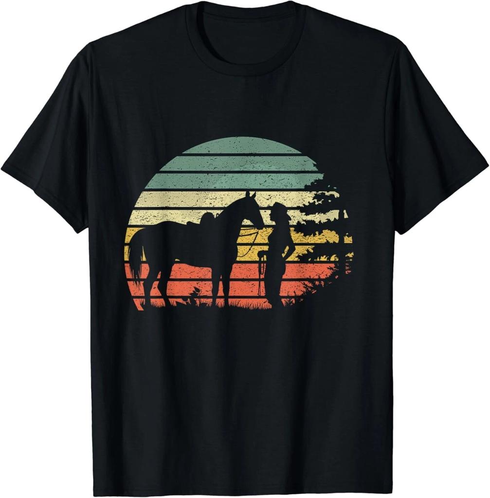 Retro Cowgirl Shirt Horseback Riding Western Fun Horse Lover Gift Unisex T-Shirt