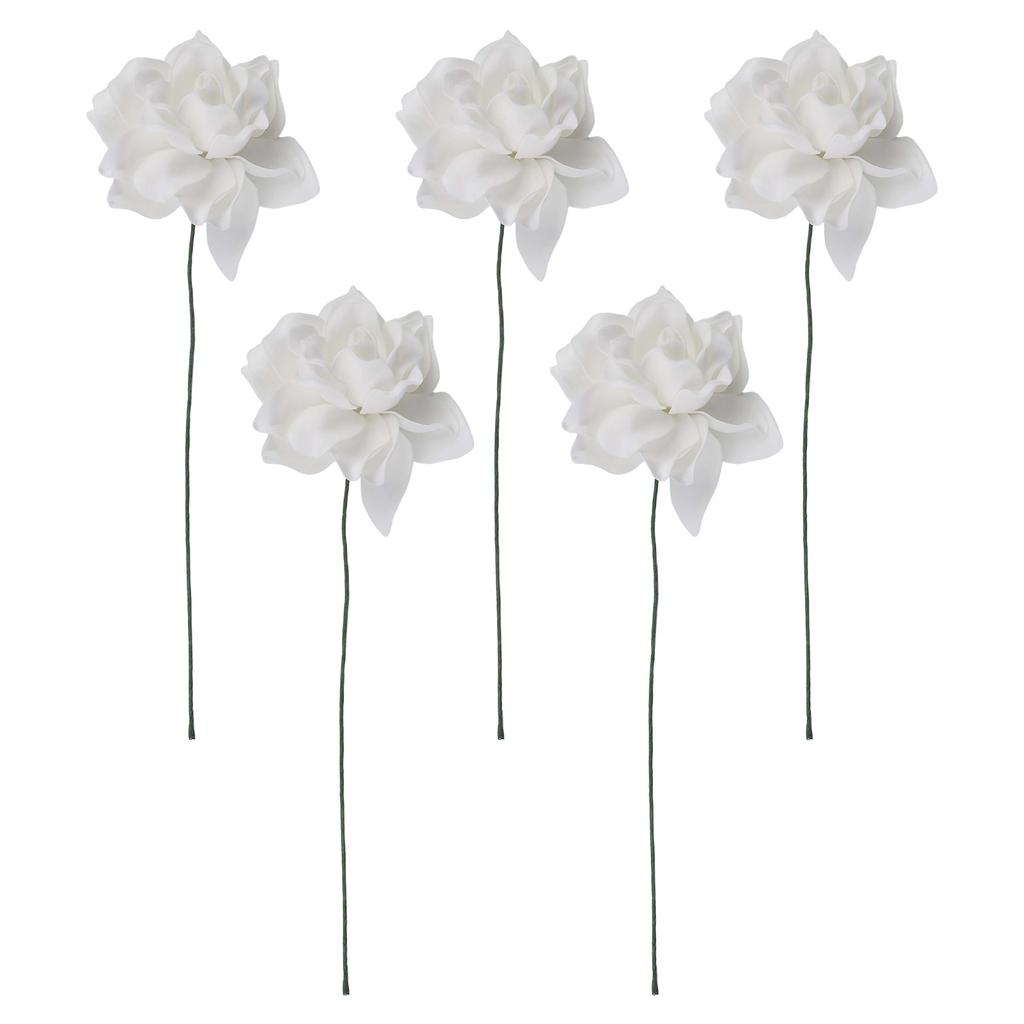 Artificial Gardenia Home Decor Vibrant Flowers Flexible Stems
