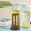 Portable 1L Cold Brew Coffee Pot Plastic Large Capacity Juice Kettle High Temperature Resistance with Filter Summer Teapot
