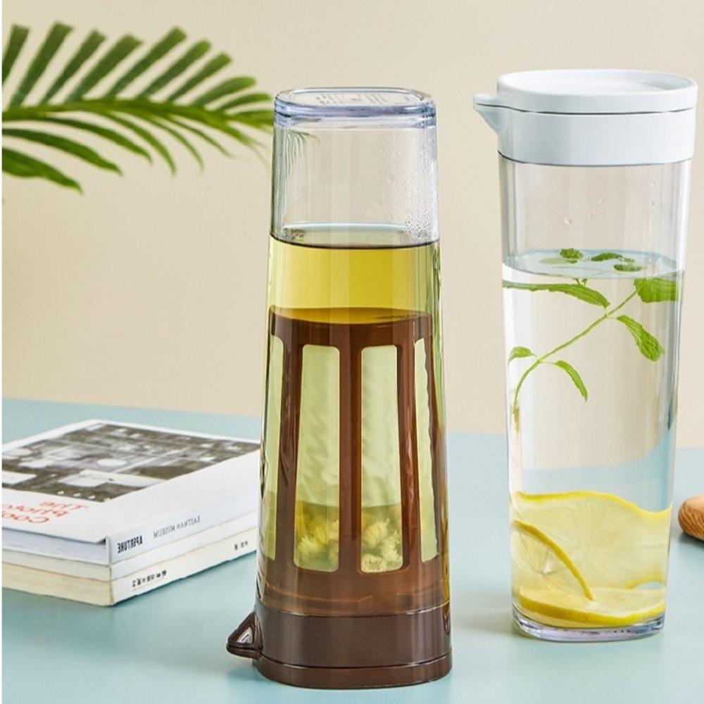 Portable 1L Cold Brew Coffee Pot Plastic Large Capacity Juice Kettle High Temperature Resistance with Filter Summer Teapot