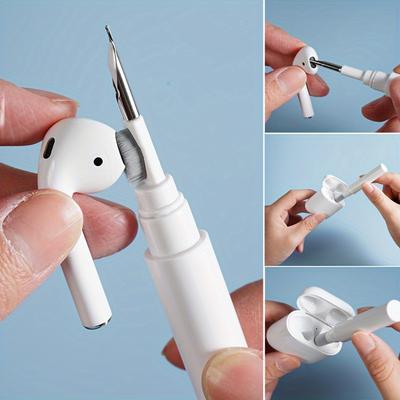 Spazzola per la pulizia degli auricolari per Air-pods, Air-pods Pro 1 2, Kit di strumenti per la pulizia della custodia per auricolari wireless 3 in 1 portatile Spazzola per la pulizia