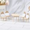 1:12 Puppenhaus Miniatur Esstisch Stuhl Set Puppenhaus Küchenmöbel Spielzeug