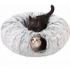 Winter New Arrival Plush Cat Tunnel Bed Foldable Two-in-One Round Warmth Pet Nest Thickened Cozy Cuddly Cat Hideaway