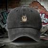 Pc Adjustable Denim Baseball Cap with Owl Cartoon Print Lightweight Printed Womens Hat Cute Owl Mens Trendy Cap Ideal G