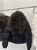 Women's Winter Down Jacket with Fox Fur Collar - Short, Thick & Warm Puffer Coat