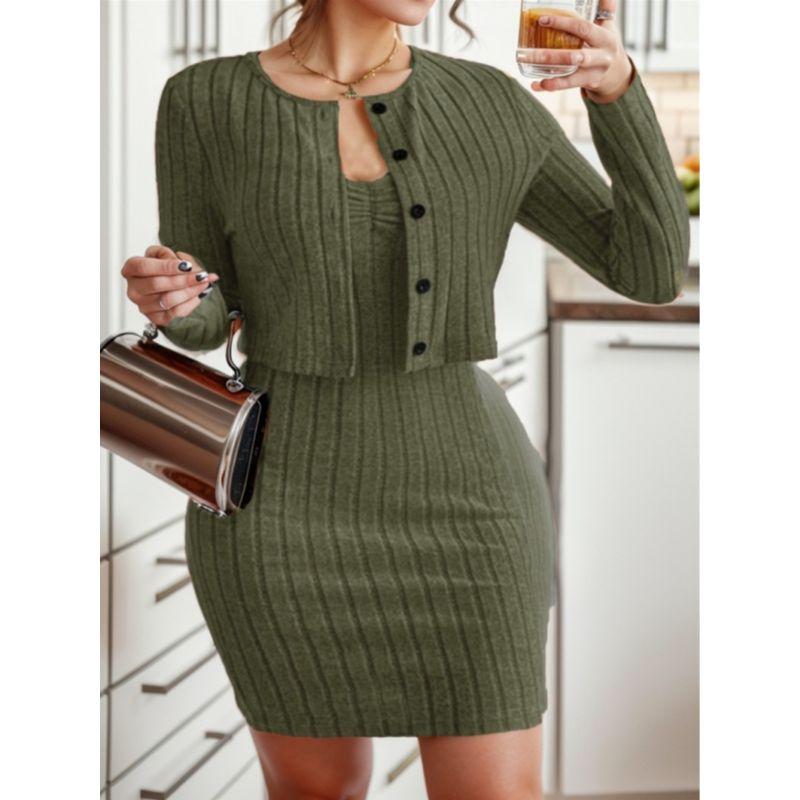 Fashion Cardigan Slim Fit Dress Sling