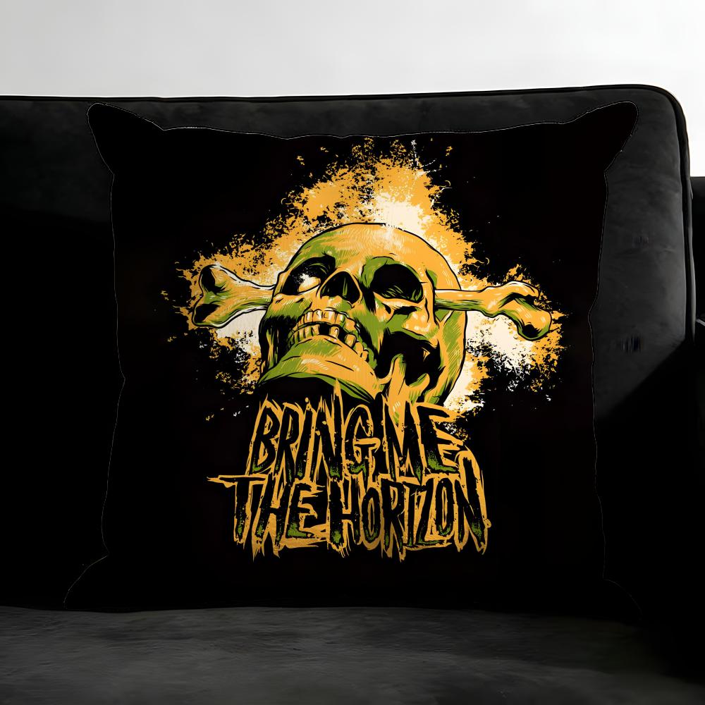 BBring Me The HHorizon Band Cushion Cover Pillowcase Ultra Soft Skin Friendly Fabric Cloud Like Comfort Concealed Zipper
