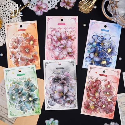 Gedicht der Blumen: PET-Sticker-Pack - 6 florale Dekorationselemente