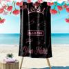 Personalisierbares Blackpink-Print Strandtuch, Großes Weiches Schnelltrocknendes Handtuch für Strand, Camping, Schwimmen -HE15
