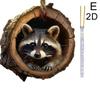 Animal Christmas Ornaments 2D Acrylic Forest Animal Ornaments Cute Christmas Tree Animal Pattern DIY Christmas Tree Decoration