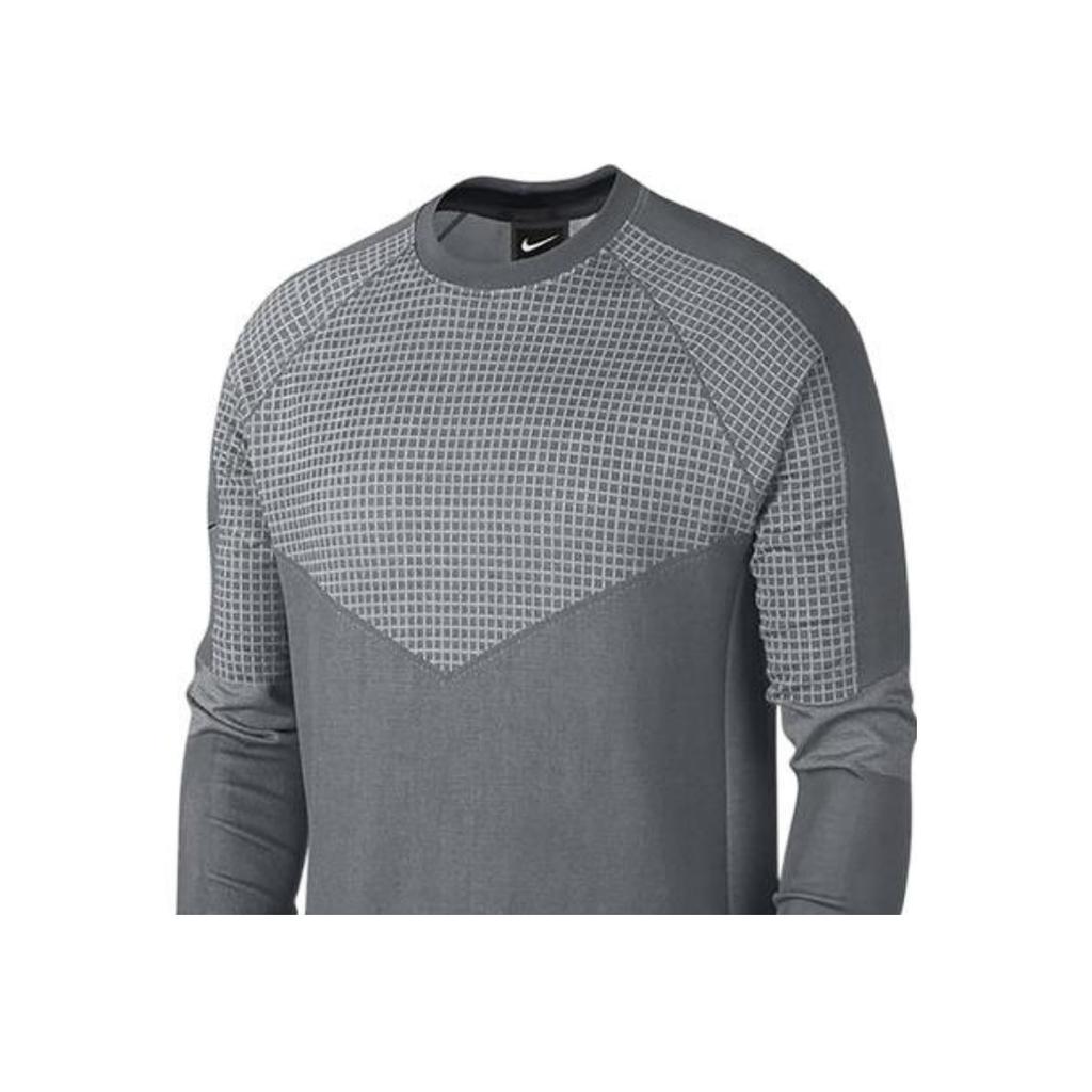 Nike Tech Pack Mesh Splicing Crew Neck Long Sleeve T-Shirt Men Tops Grey AR1572-065