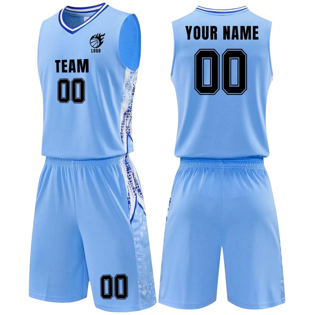 Anpassbares Basketball-Trikot und Shorts-Set Personalisierte Teamuniformen Ärmellose Sportbekleidung Leichtes atmungsaktives Gewebe für Erwachsene und Jugendliche