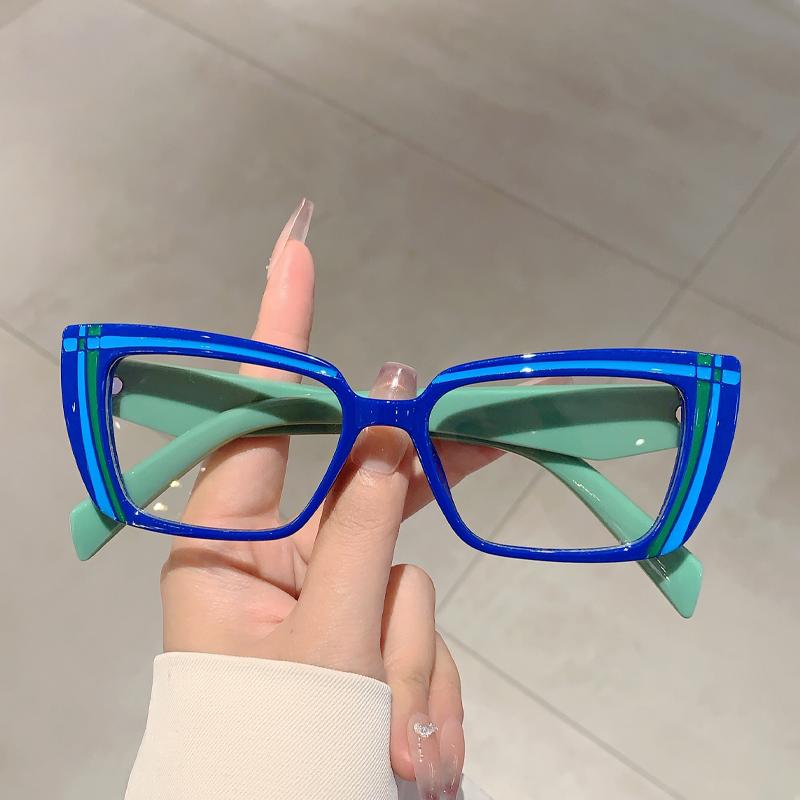 Vintage Cat Eye Glasses Women  New Fashion Multicolor Rim Eyewear Trendy Stylish Design Non-prescription Eyeglasses