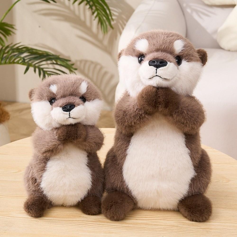 Cute Cartoon Otter Plush Toy 15/25/35cm Fluffy Otters Plushies Doll  Children's Birthday Gifts