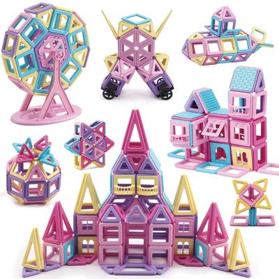 HIWO Magnetblöcke, 161 Stück, Magnetspielzeug, Mädchenspielzeug, Magnetspielzeug, Magnetblöcke, Kinder, Lernspielzeug, Kleinkinder, Jungen, Magnetspielzeug, 3D-Puzzle