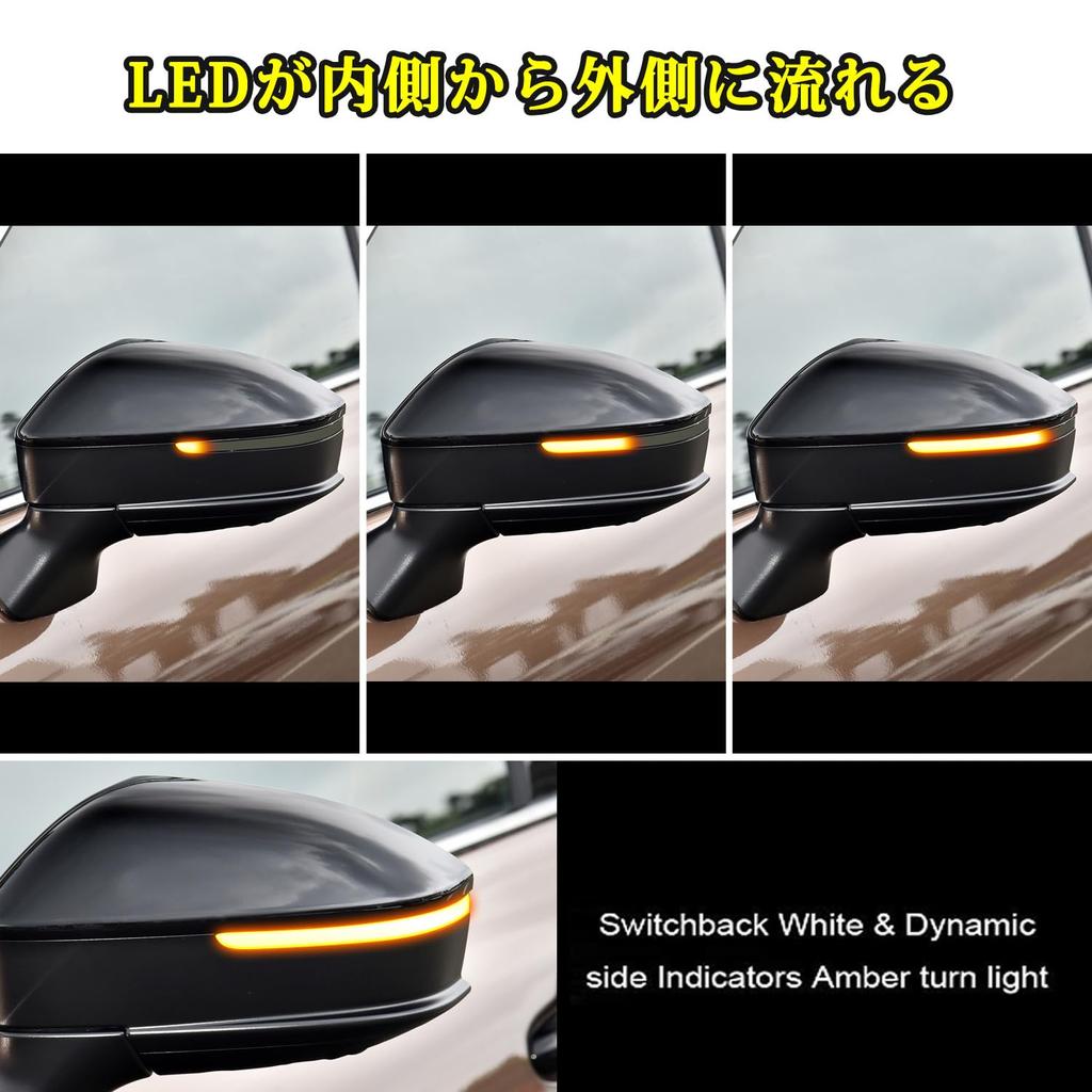 TOYOTA Toyota 60 Series Prius Sequential Door Mirror LED Turn Signal Side Mirror Vehicle Inspection Compliant Flowing Turn Signal with Switching