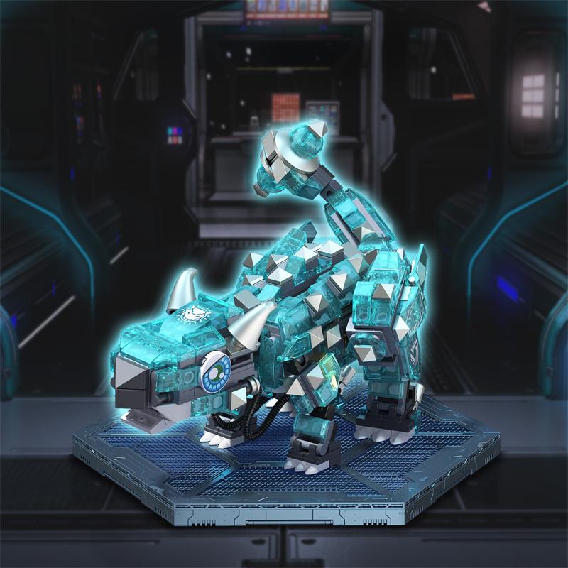 Noctilucent Mechanical Dinosaur Building Blocks Tyrannosaurus Jurassic Park Bricks Kids Toy For Children Gift Boy Present 4101