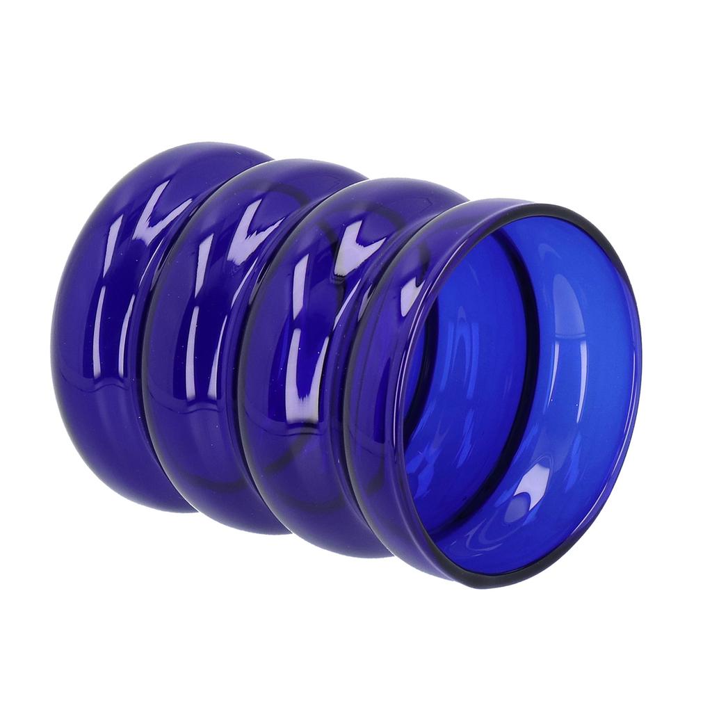 Bamboo Joint Design High Borosilicate Glass Cup HeatResistant Drinking Cup for Milk Beer Coffee(Blue )