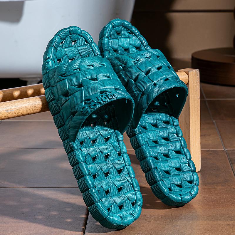 

Крутые тапочки женские домашние для ванной комнаты водонепроницаемые нескользящие домашние комнатные летние для ванной 36-37 темно-зеленого