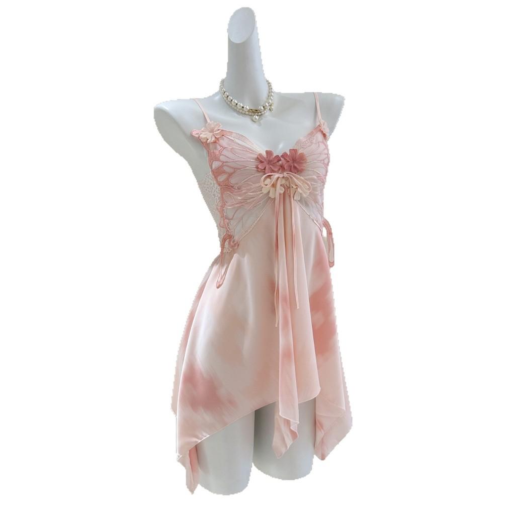 Ice Silk Sleeveless Sleep Dress For Women With Vneck And Floral Pattern For Home Comfort