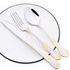 16Pcs Silver Cutlery Set Knives Fork Coffee Spoon Dinnerware Western Stainless Steel Tableware Flatware Set Silverware Kitchen Kit