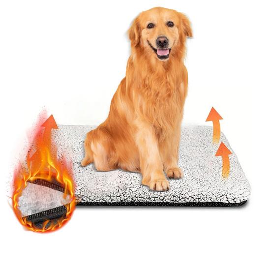 Self Heating Cat Pad Thermal Pet Mat Bed with Non-Slip Base Non-Electric Cat Warmer Pad with Removable Washable Cover for Dogs Cats Indoor Couch Floor