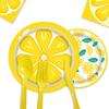Children'S Summer Party Birthday Tableware Lemon Fruit Plate Flag Disposable Tablecloth Paper Cup Paper Plate Paper Towel