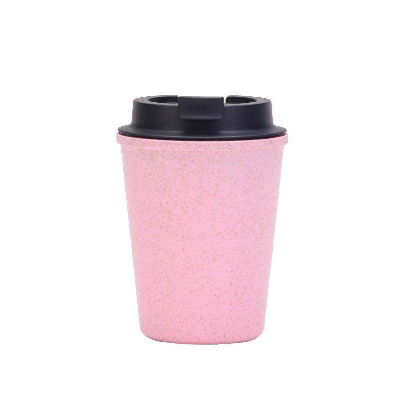350ml coffee cup double layered water cup portable mini wheat straw coffee cup fashionable car mounted wheat aroma cup canecas