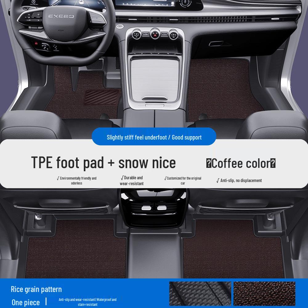 Compatible Car Floor Mats & Door Sill Guards for Xingtu Yaoguang, CDM Lingyun, Lanyue, Xingjiyuan ET, and ES TPE - Full Coverage