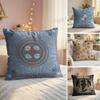 Simple Retro Cushion Cover Natural Linen Organic Fabric DoubleSided Printing Couch Pillow Covers Home Decor