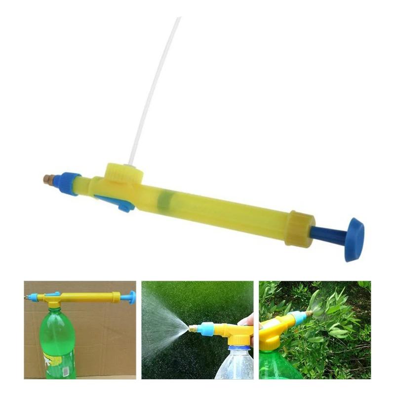 Portable High Pressure Manual Sprayer Adjustable Drink Bottle Spray Head Nozzle Garden Watering Tool Home Vegetable Gardens Mist