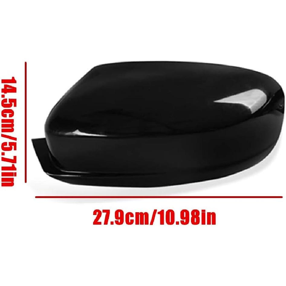 1Pair Door Side Mirror Covers Caps Fit for 2011-2014 Chrysler 200 for 2011-2018 Chrysler 300 Glossy Black Mirror Cap Covers (Not Replacement)