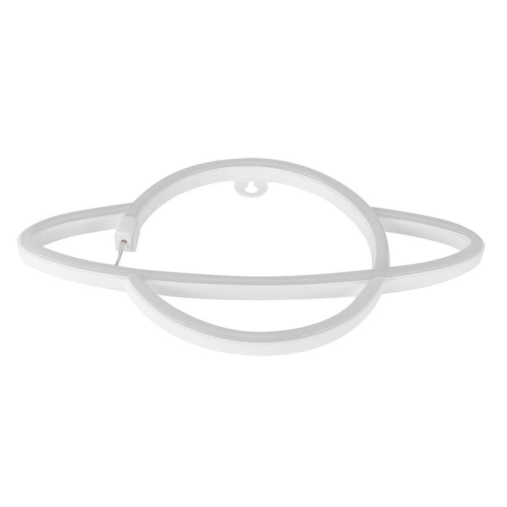 Neon Light Planet Shaped LED Lamp Ornament for Dormitory Bedroom Party Decoration(Blue and Pink
