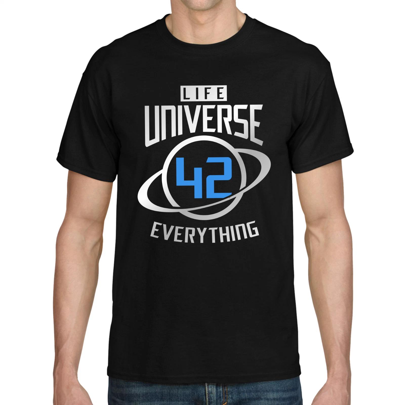Men s and Women s T-shirts 42 Answer Life Universe Everything Hitchhiker Galaxy Sayings Geek Nerd S